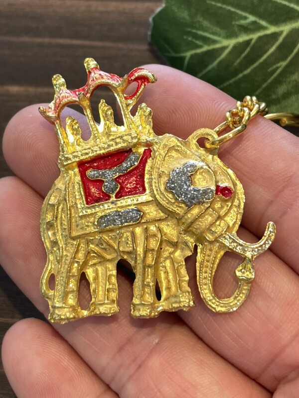 画像: タイ 幸運の象お守り 金運ゴールド