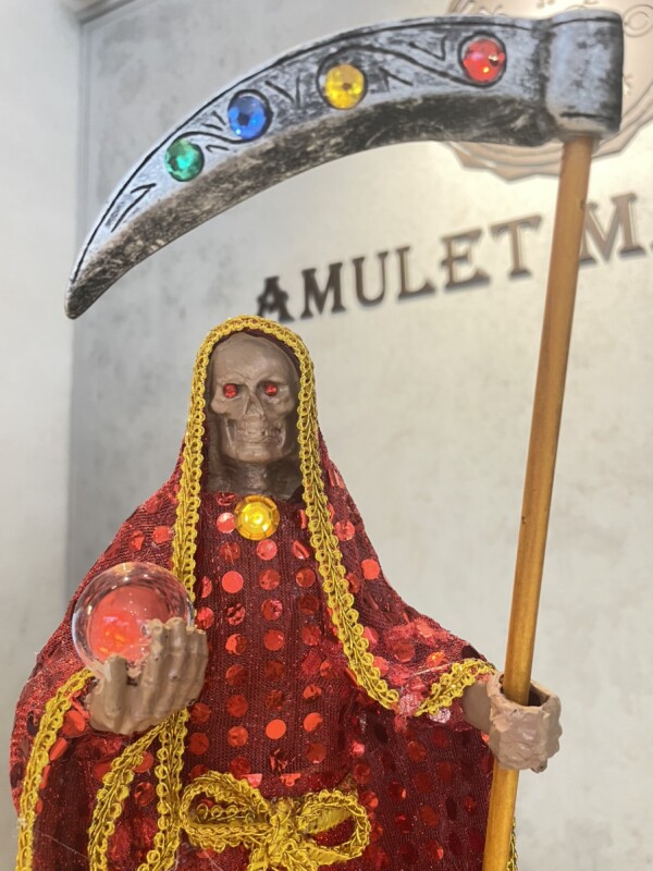 画像: どんな願いも叶えるといわれる奇跡の聖人！サンタ・ムエルテ像　EXサイズ RED
