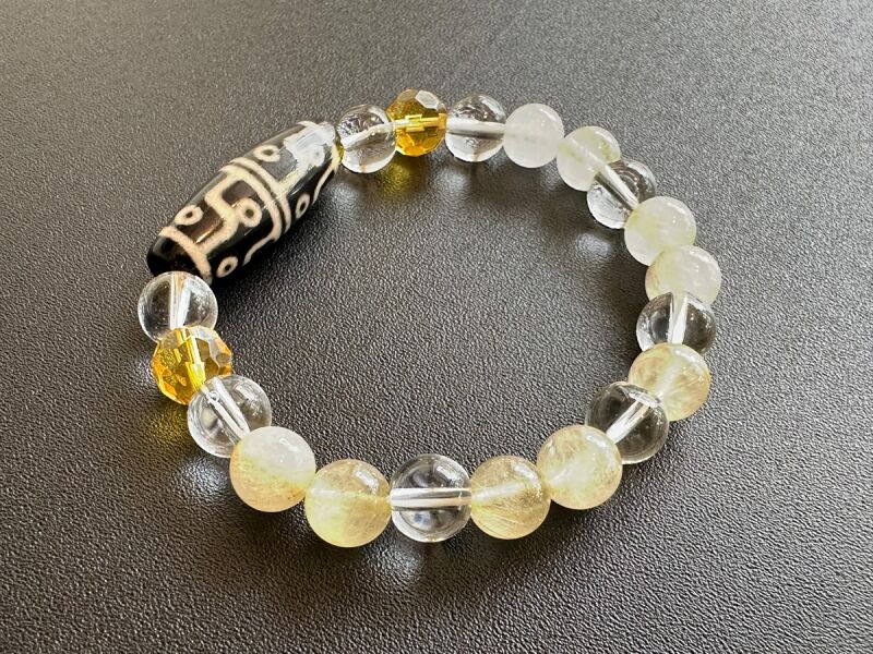画像: あらゆる金運を呼び込み、全ての願いを満たす！十二眼天珠ブレスレット＆ルチルクォーツAAA＆イエローシトリン＆水晶