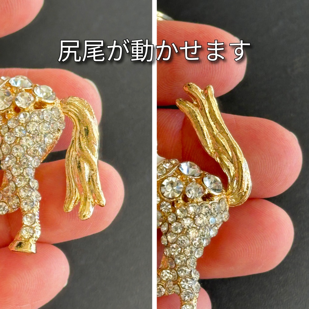 画像: 商売繫盛・出世・あらゆる勝負事のお守り【馬】クリアジルコニアキーホルダー【2026年の干支】