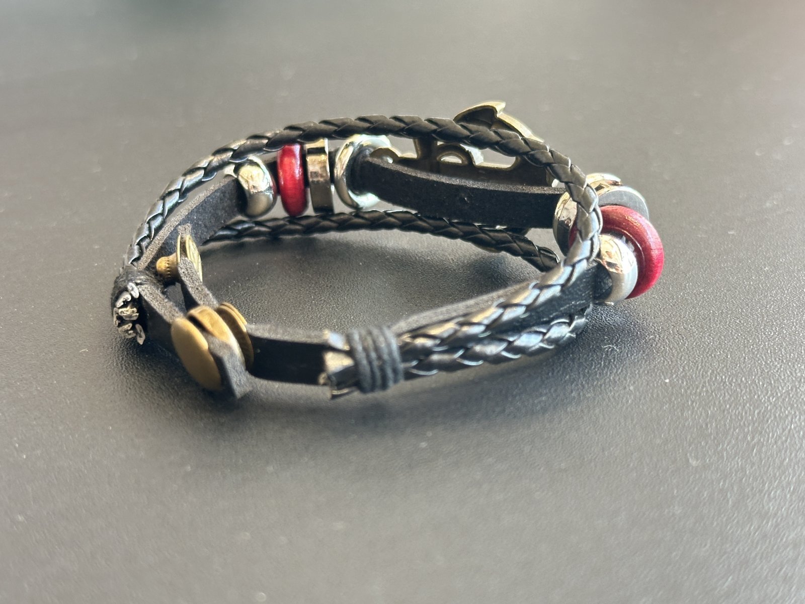 画像5: 人生の荒波に流されない！人との絆を繋ぎ留め離さない！錨（いかり）三連ブレスレットC　アンティークゴールド (5)