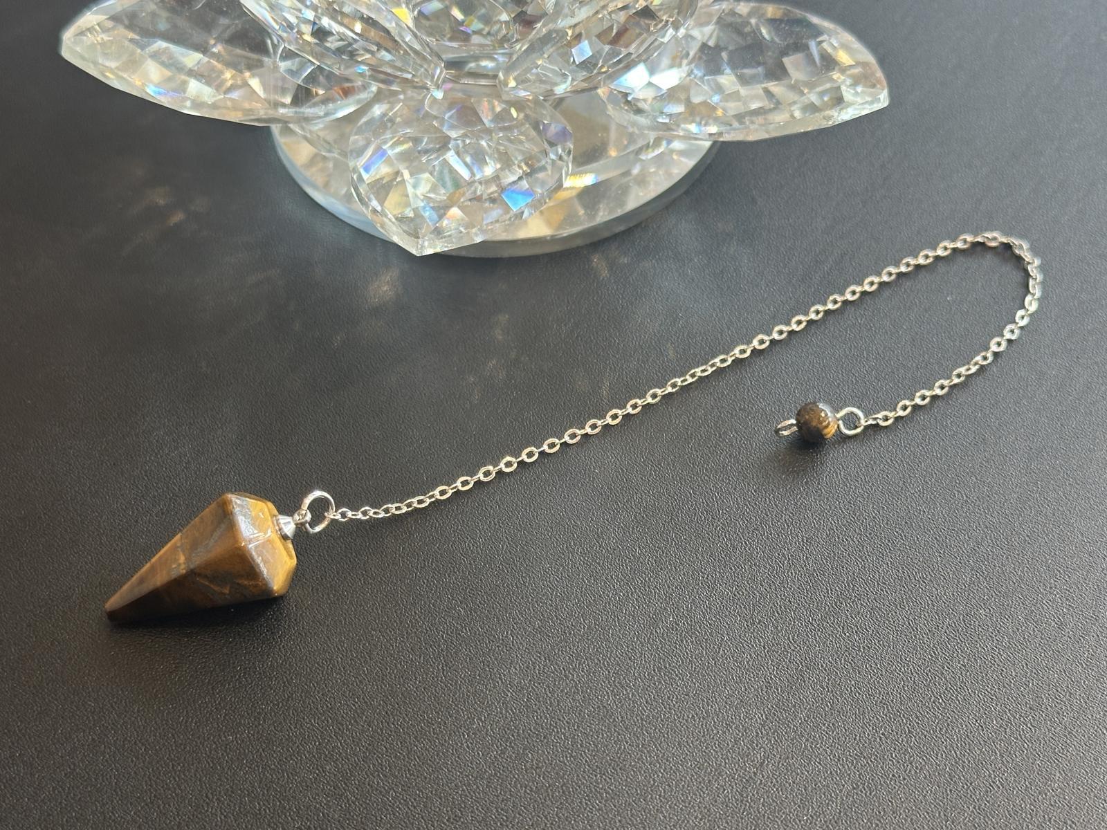 画像: 悩み事の答えを導き出す！ペンデュラムS　金運・仕事運の石タイガーアイ