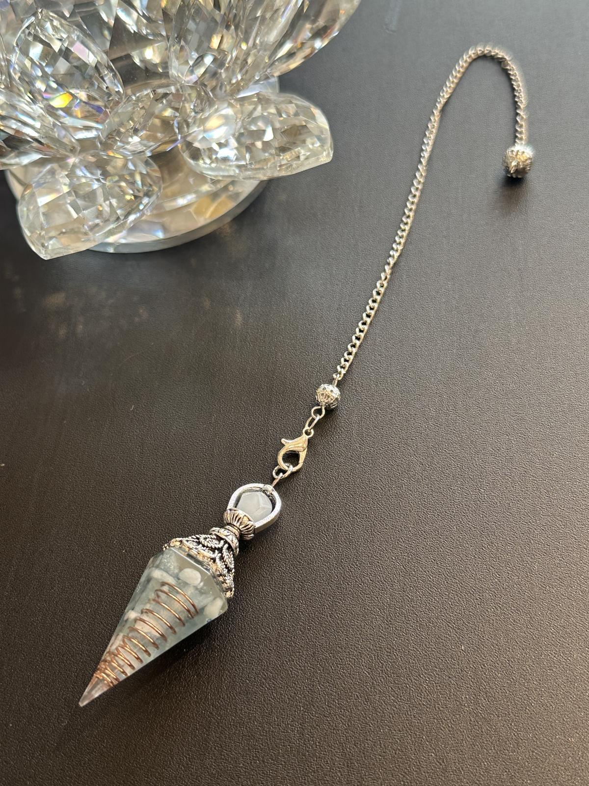 画像12: 気の変換機オルゴナイトinペンデュラム  悩み事の答えを導き出す！幸せな恋愛や結婚をもたらす アクアマリン (12)